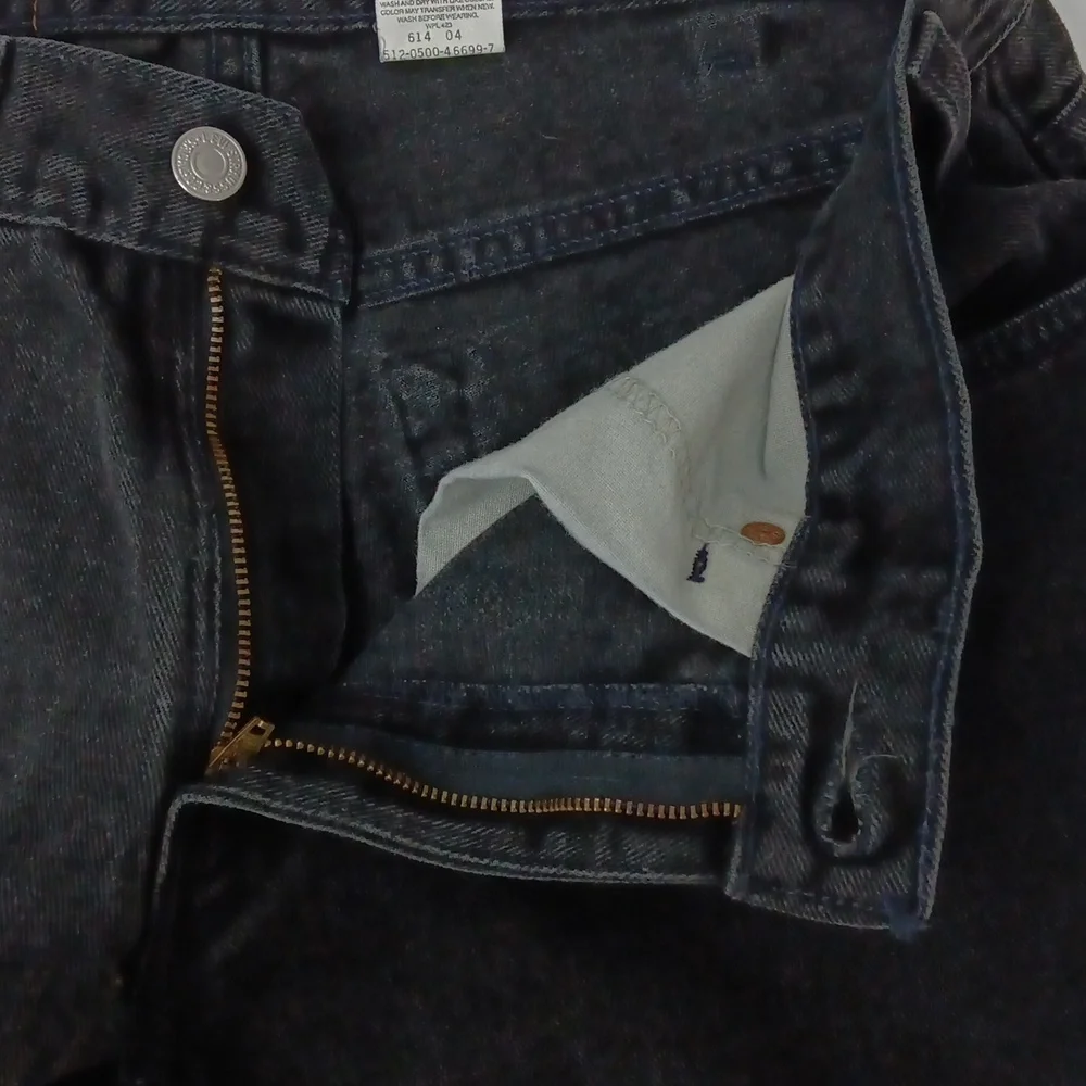 Levi's 550 Jeans Men's Size *33 x 28 Black Husky Relaxed Fit Made In USA Pre-own
